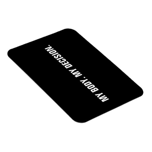 Mijn lichaam mijn beslissing zwarte blanke abortus magneet (Rechterzijde)
