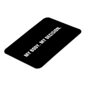 Mijn lichaam mijn beslissing zwarte blanke abortus magneet (Linkerzijde)