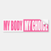 Mijn lichaam Mijn Choice Roze bumper sticker (Voorkant)