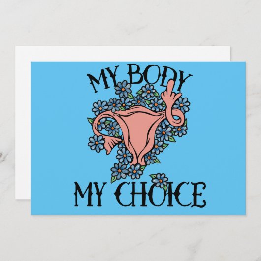 Mijn lichaam Mijn favoriete feministe Kaart (Voorkant / Achterkant)