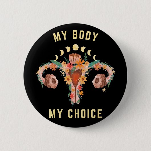 Mijn lichaam Mijn favoriete feministe Ronde Button 5,7 Cm (Voorkant)