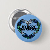 Mijn lichaam Mijn favoriete feministe Ronde Button 5,7 Cm (Voorkant /achterkant)