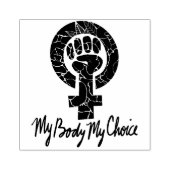 Mijn lichaam Mijn favoriete feministe Rubberstempel (Afrduk)