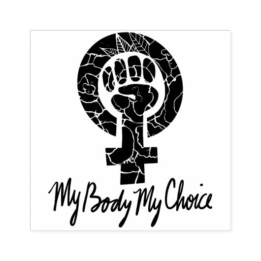 Mijn lichaam Mijn favoriete feministe Rubberstempel (Afrduk)