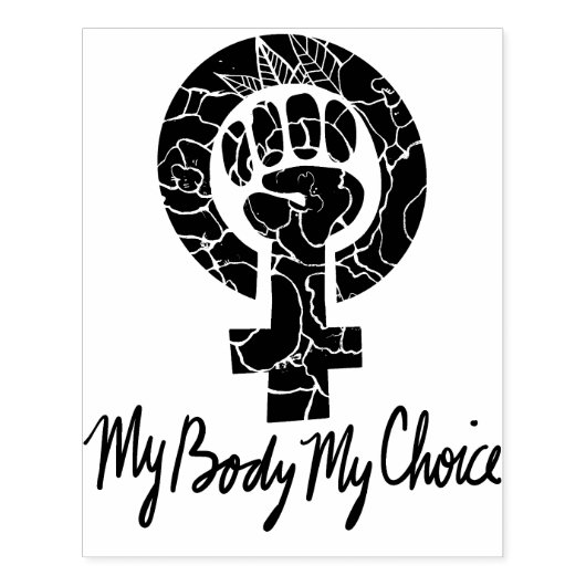 Mijn lichaam Mijn favoriete feministe Rubberstempel (Afrduk)