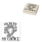 Mijn lichaam Mijn favoriete feministe Rubberstempel (Gestempeld)