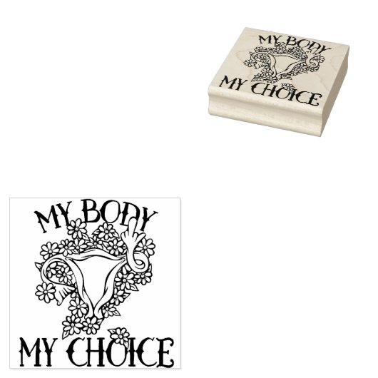 Mijn lichaam Mijn favoriete feministe Rubberstempel (Gestempeld)