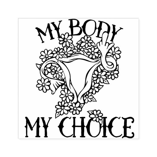 Mijn lichaam Mijn favoriete feministe Rubberstempel (Afrduk)