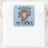 Mijn lichaam Mijn favoriete feministe Vierkante Sticker (Tas)
