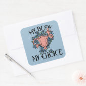 Mijn lichaam Mijn favoriete feministe Vierkante Sticker (Envelop)