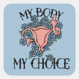 Mijn lichaam Mijn favoriete feministe Vierkante Sticker
