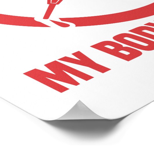 Mijn lichaam Mijn keuze Anti-Vaccine Naald Poster (Hoek)