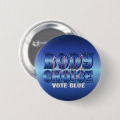 Mijn lichaam mijn keuze blauw ronde button 5,7 cm (Voorkant /achterkant)