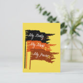 Mijn lichaam Mijn keuze Briefkaart vrouwenrechten (Staand voorkant)