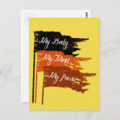 Mijn lichaam Mijn keuze Briefkaart vrouwenrechten (Voorkant / Achterkant)