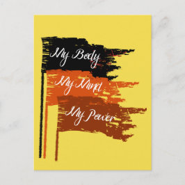 Mijn lichaam Mijn keuze Briefkaart vrouwenrechten