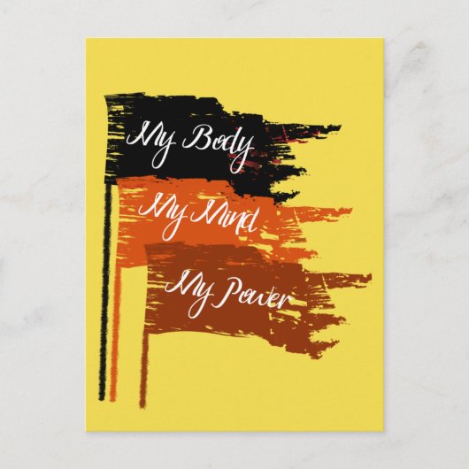 Mijn lichaam Mijn keuze Briefkaart vrouwenrechten (Voorkant)