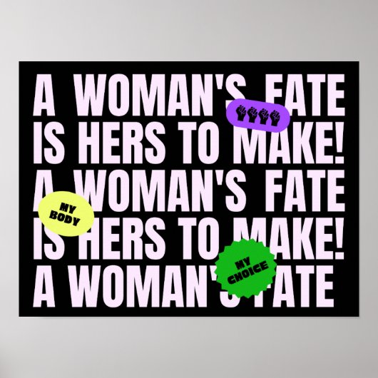 Mijn lichaam Mijn keuze feminist Poster (Voorkant)