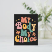 Mijn Lichaam Mijn Keuze Feminist Pro Choice Briefkaart (Staand voorkant)