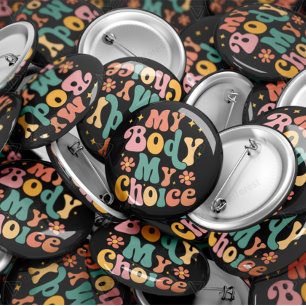 Mijn Lichaam Mijn Keuze Feminist Pro Choice Ronde Button 5,7 Cm
