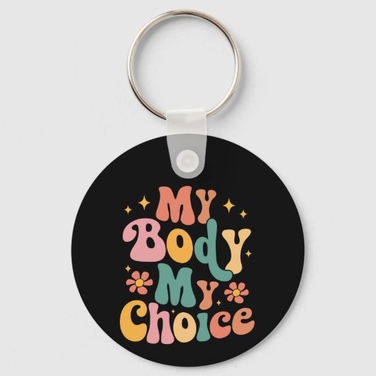 Mijn Lichaam Mijn Keuze Feminist Pro Choice Sleutelhanger (Voorkant)