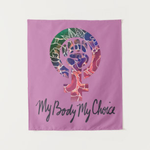 Mijn Lichaam Mijn Keuze Feministisch Pro-keuze Wandkleed