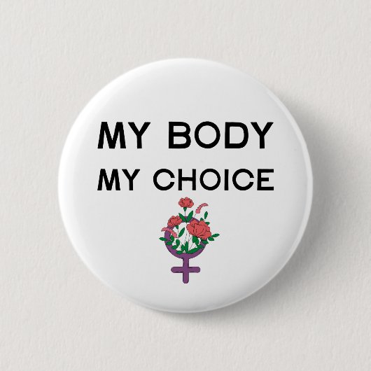 Mijn lichaam Mijn keuze Feministische badge Ronde Button 5,7 Cm (Voorkant)