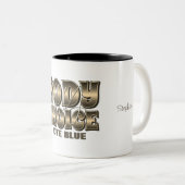 Mijn lichaam mijn keuze goud tweekleurige koffiemok (Voorkant rechts)