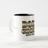 Mijn lichaam mijn keuze goud tweekleurige koffiemok (Voorkant links)