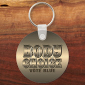 Mijn Lichaam Mijn Keuze Gouden Sleutelhanger (Voorkant)