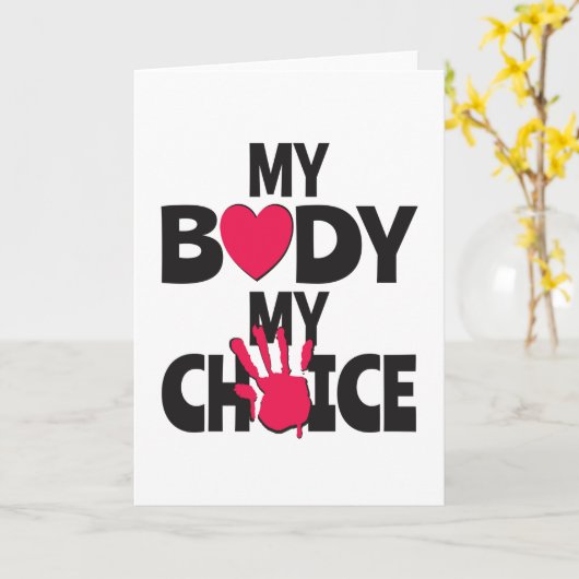 Mijn lichaam Mijn keuze Kaart (Gele Bloem)