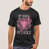 Mijn lichaam Mijn keuze Pro-Choice Middle Finger U T-shirt (Voorkant)
