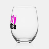 Mijn lichaam Mijn keuze Pro Keuze Feminist Wijnglas Zonder Voet (Links)