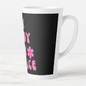 Mijn lichaam Mijn keuze Retro Typografie Latte Mok (Rechts)