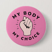 Mijn lichaam Mijn keuze Ronde Button 7,6 Cm (Voorkant)