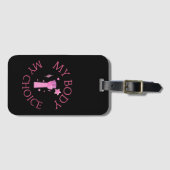 Mijn lichaam Mijn keuze Roze Feminist Bagagelabel (Voorkant (horizontaal))