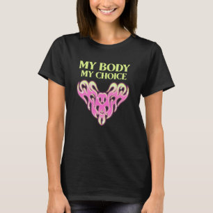 Mijn lichaam Mijn keuze Roze hartslag Vrouwenrecht T-shirt