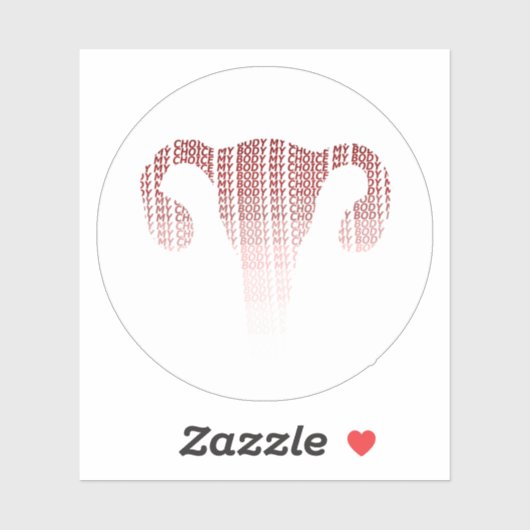 Mijn lichaam Mijn keuze Sticker (Vel)