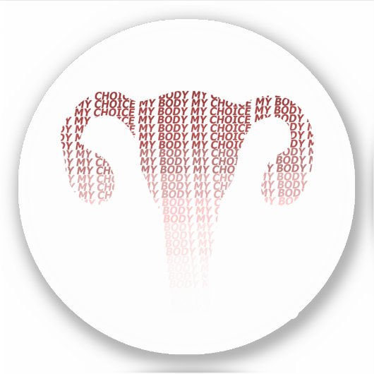 Mijn lichaam Mijn keuze Sticker (Voorkant)