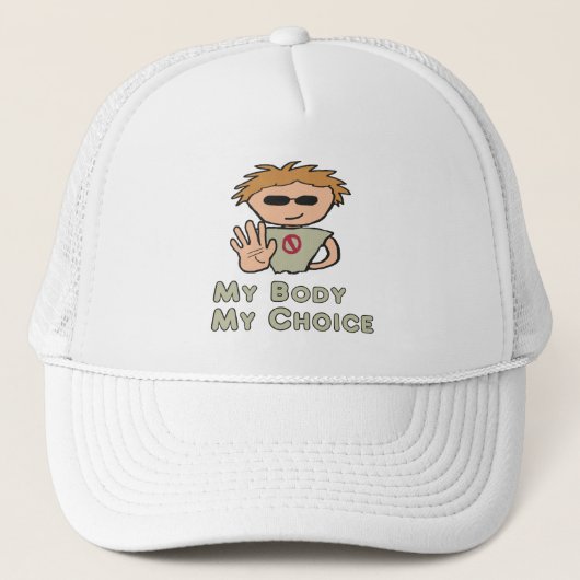 Mijn lichaam Mijn keuze Trucker Pet (Voorkant)