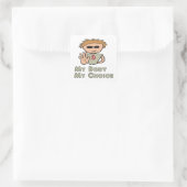 Mijn lichaam Mijn keuze Vierkante Sticker (Tas)