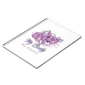 Mijn lichaam Mijn keuze Violet Floral Illustratie Notitieboek (Linkerzijde)