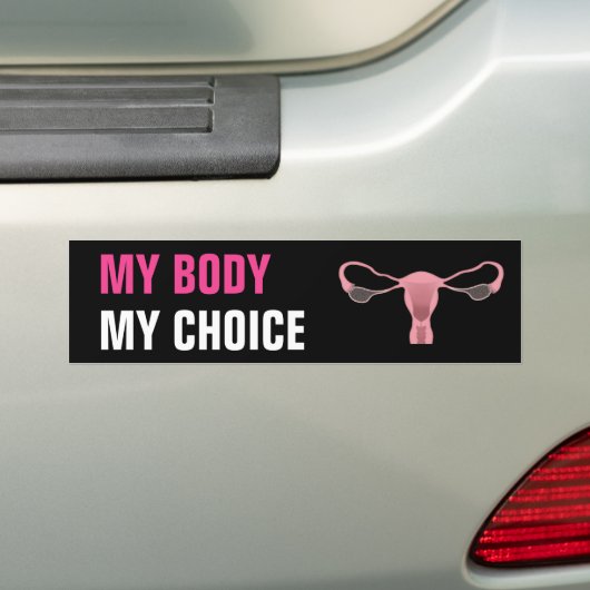 Mijn lichaam Mijn keuzevrijheid abortusrechten fem Bumpersticker (Op auto)
