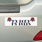 Mijn lichaam, mijn regels 2 bumpersticker (Op auto)