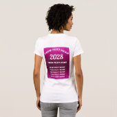 Mijn lichaam Mijn regels Pro-Choice Roze glitter S T-shirt (Achterkant volledig)