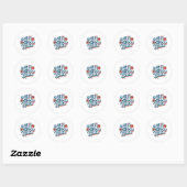 Mijn lichaam Mijn regels Ronde Sticker (Vel)