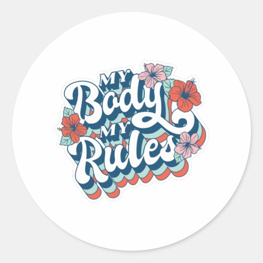 Mijn lichaam Mijn regels Ronde Sticker (Voorkant)