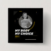 Mijn lichaam Mijn selectieve retrospectieve illust Vierkante Button 5,1 Cm (Voorkant)