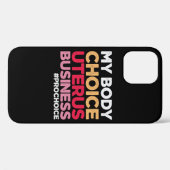 Mijn lichaamskeuze Uterus Business Prochoice femin Case-Mate iPhone Case (Achterkant (horizontaal))