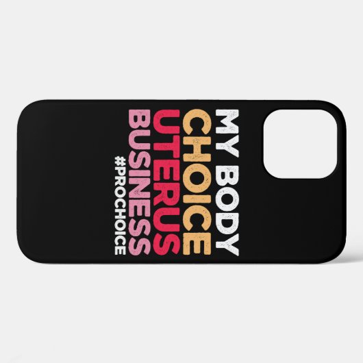 Mijn lichaamskeuze Uterus Business Prochoice femin Case-Mate iPhone Case (Achterkant (horizontaal))